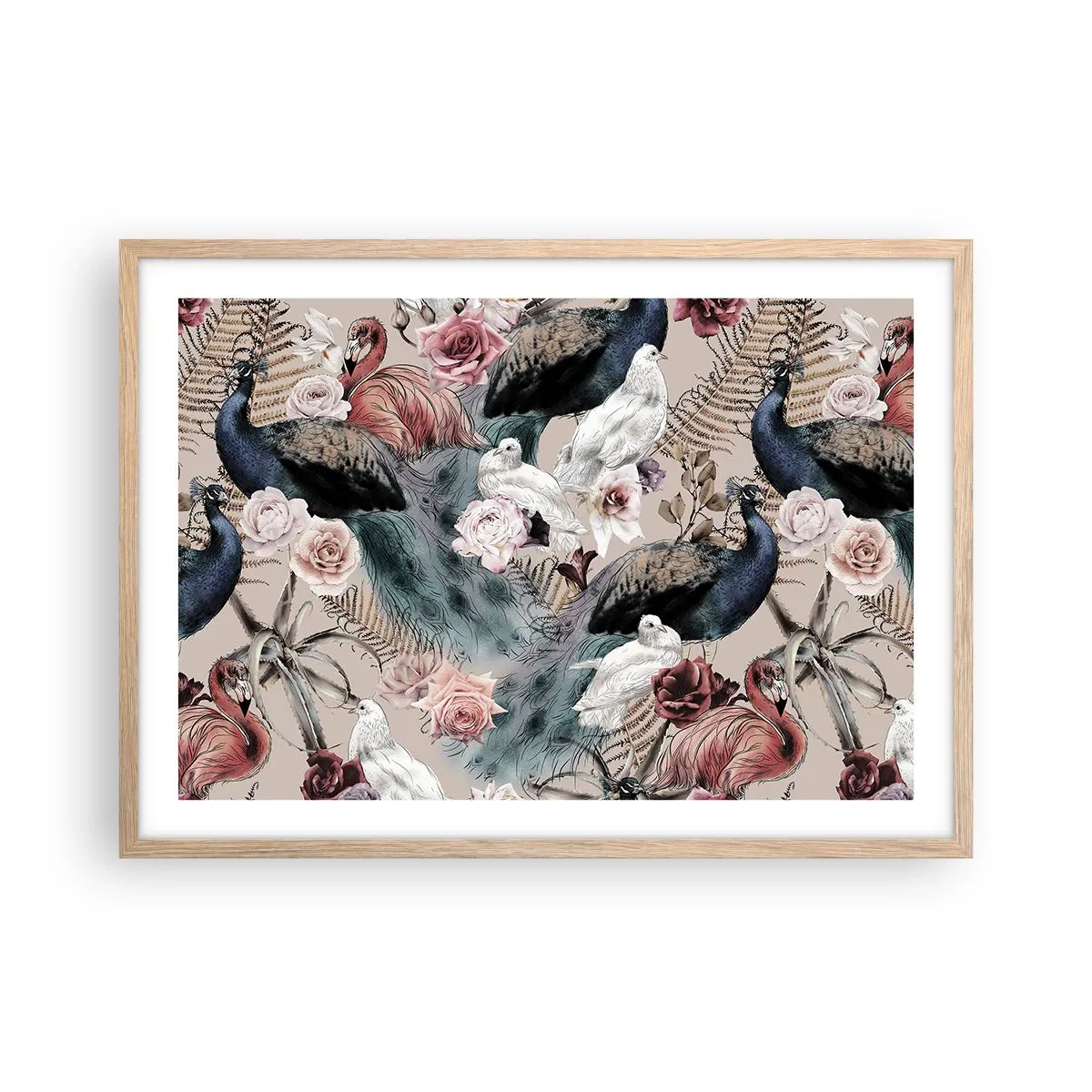 Affisch i ram av ljusek - I palatsträdgården - 70x50 cm