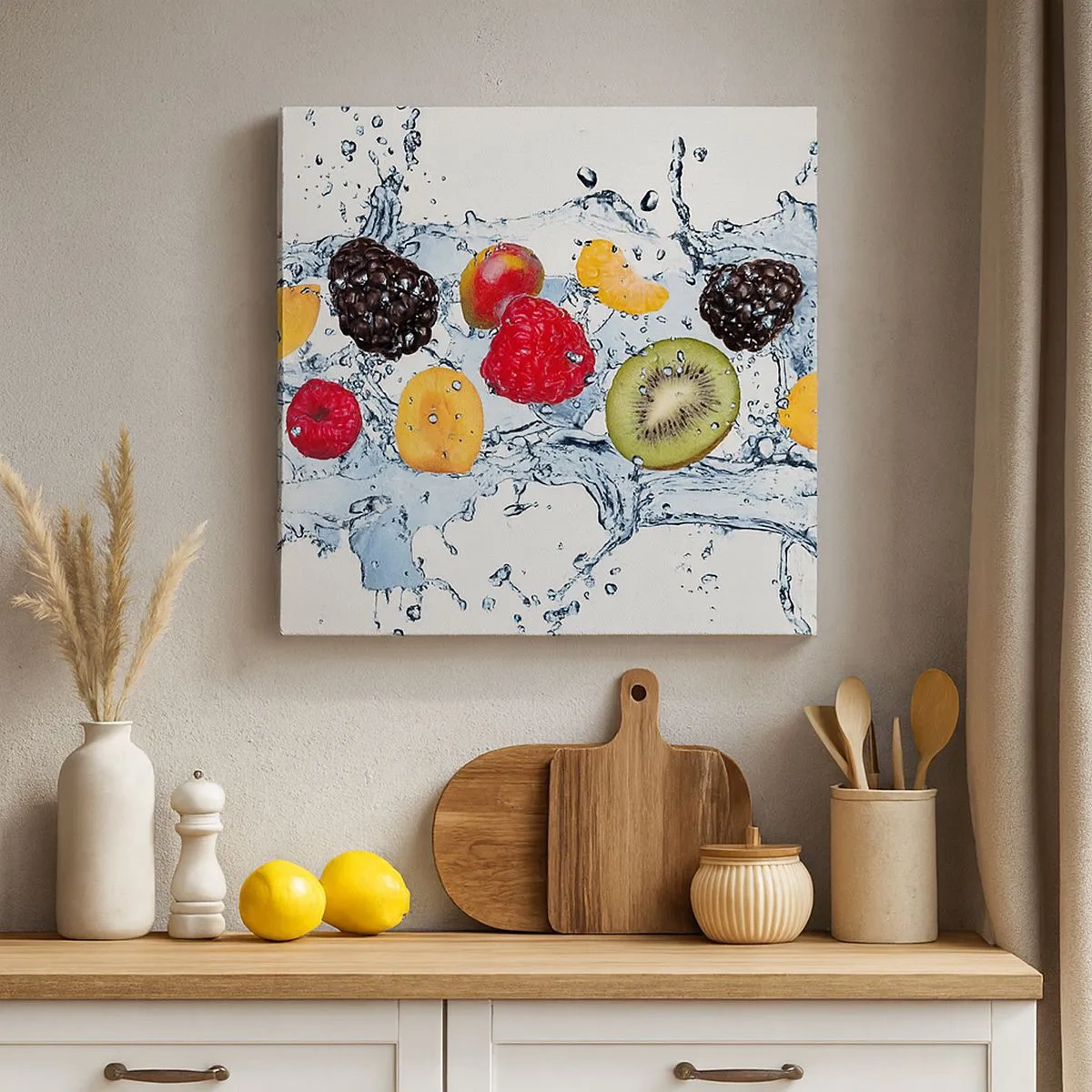 Canvastavla - Bild på duk - Lek med oss - 30x30 cm