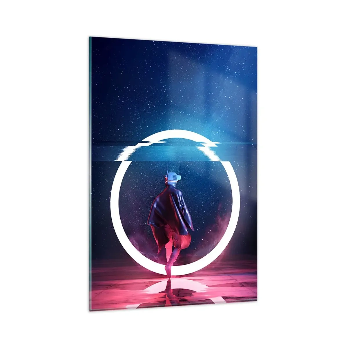 Glastavla - Bild på glas - Mellan världar - 80x120 cm