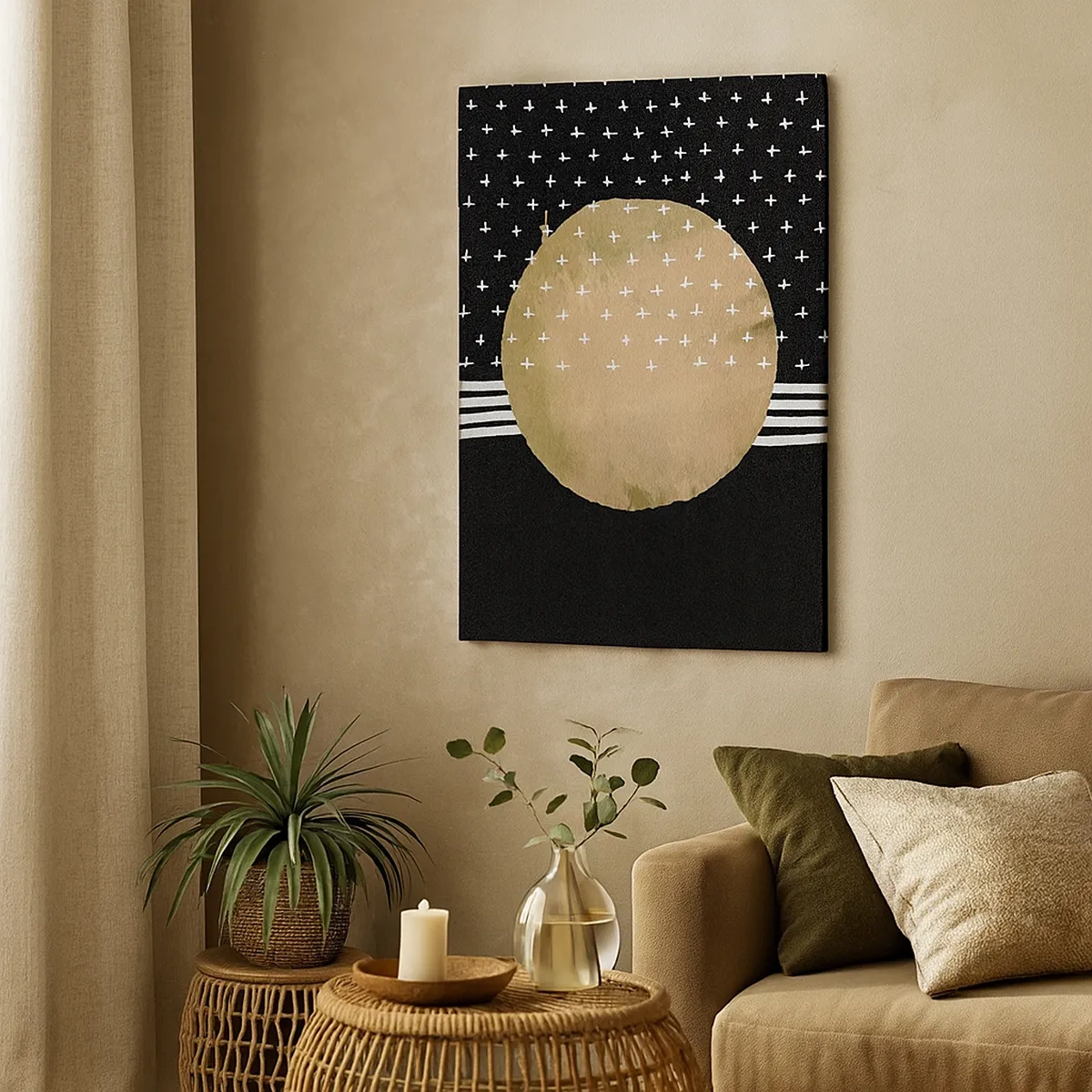 Canvastavla - Bild på duk - Komposition: galaxens flagga - 50x70 cm