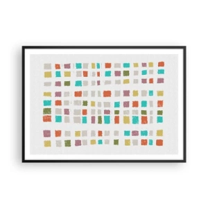 Affisch i svart ram - Ett okänt spel - 100x70 cm