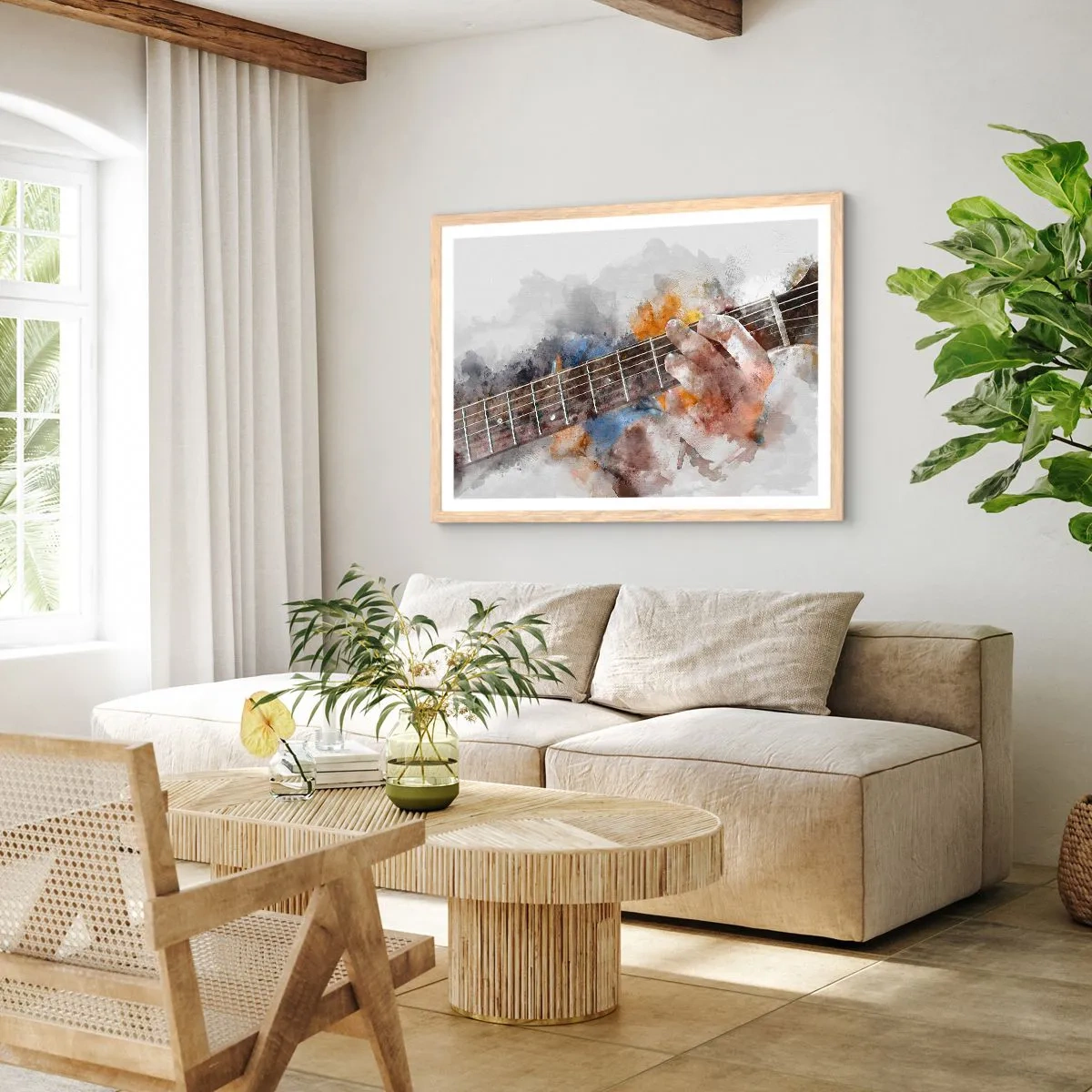 Affisch i ram av ljusek - Poesi mellan strängarna - 91x61 cm