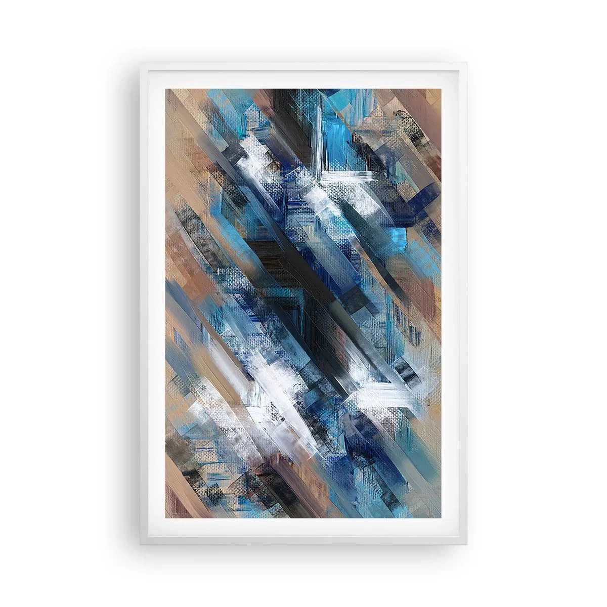 Affisch i vit ram - På en blå sluttning - 61x91 cm