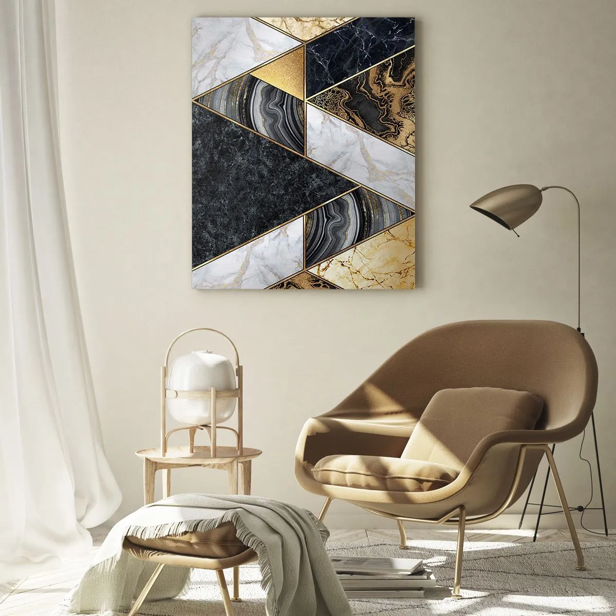 Glastavla - Bild på glas - Sten vid sten - 50x70 cm