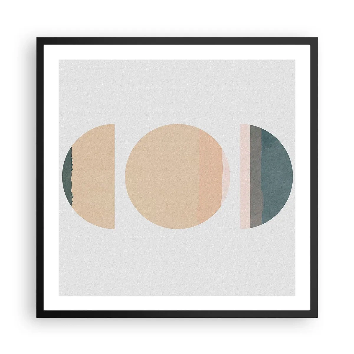 Affisch i svart ram - Hjul efter hjul - 60x60 cm