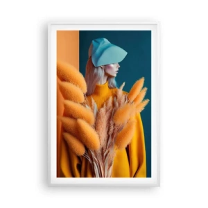 Affisch i vit ram - Fluffigt porträtt - 61x91 cm