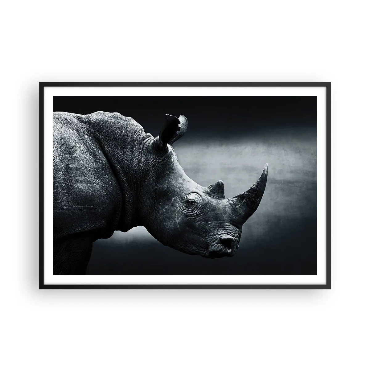 Affisch i svart ram - Höger profil - 100x70 cm