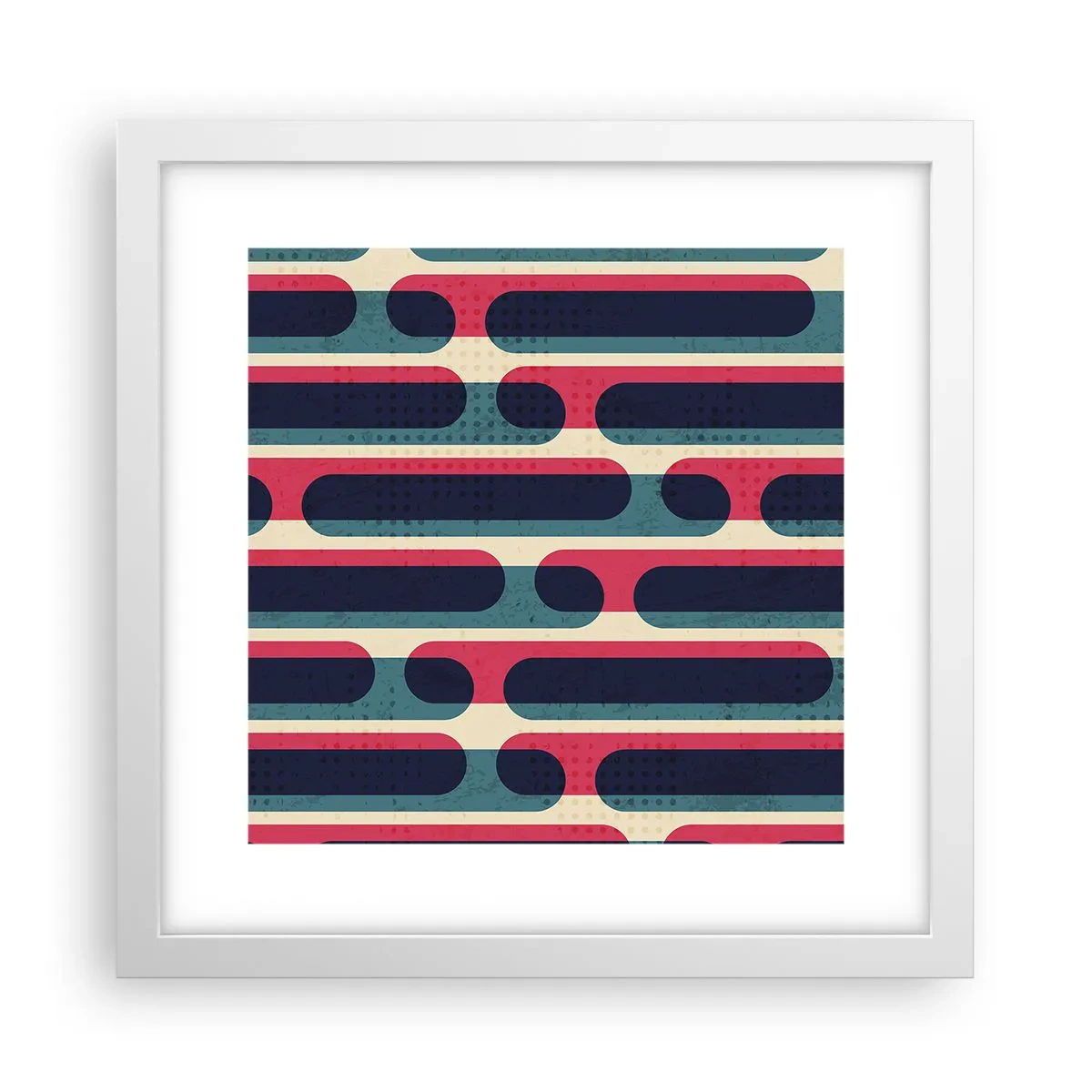 Affisch i vit ram - In och framåt - 30x30 cm