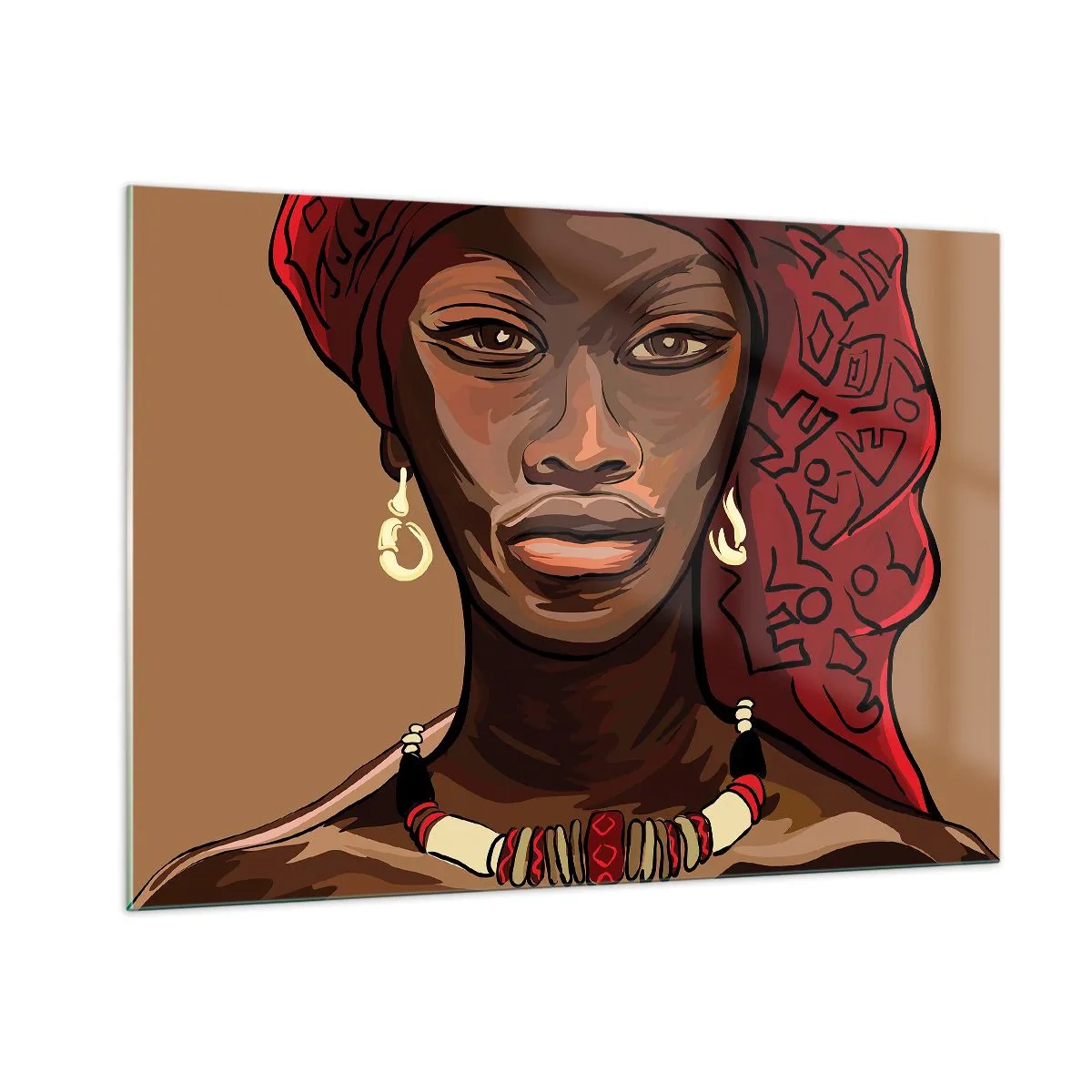 Glastavla - Bild på glas - Venus i ebenholts - 100x70 cm