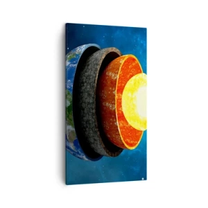 Canvastavla - Bild på duk - Resa till jordens inre - 45x80 cm