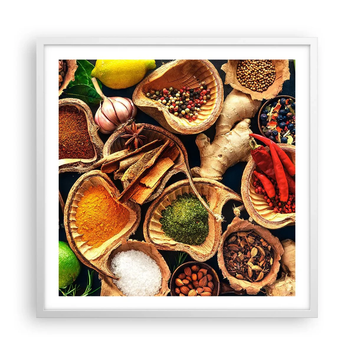 Affisch i vit ram - Ta vad du vill - 60x60 cm