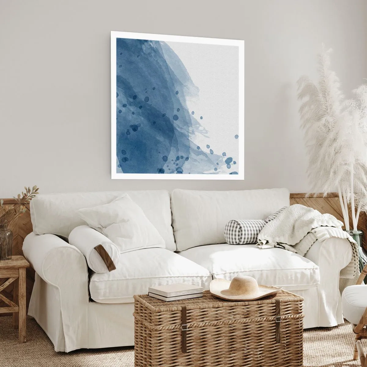 Affisch - Blå tyll - 60x60 cm