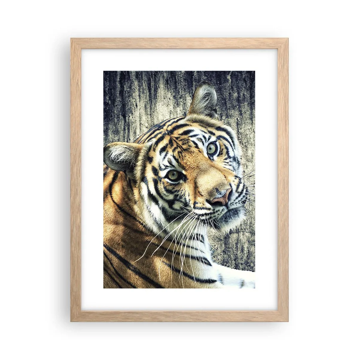 Affisch i ram av ljusek - Porträtt i ljusstrålar - 30x40 cm