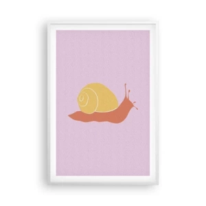 Affisch i vit ram - Det är ingen brådska - 61x91 cm