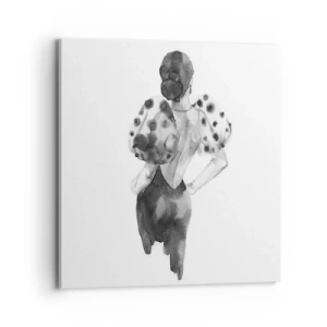 Canvastavla - Bild på duk - Hon passerade nära mig - 70x70 cm