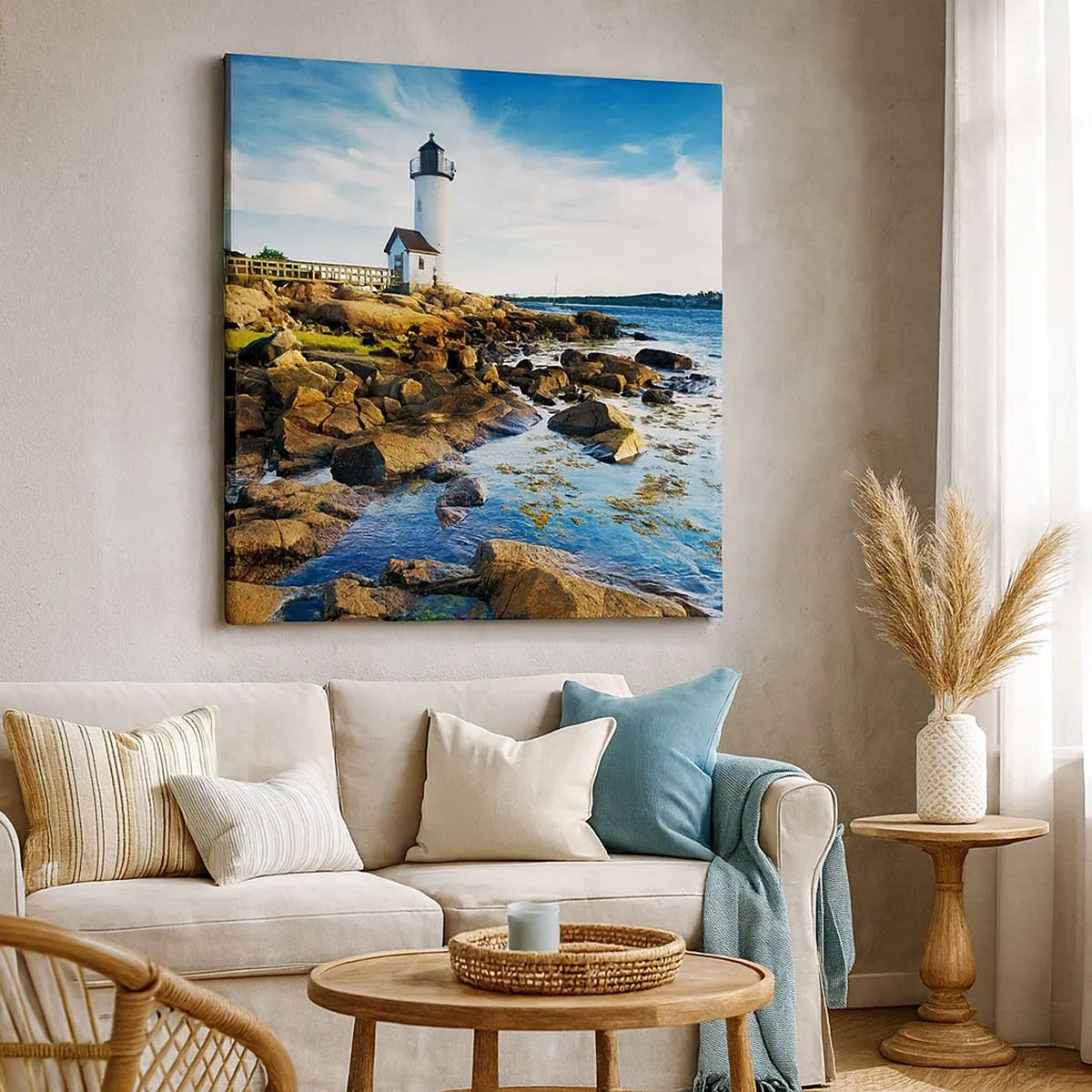 Canvastavla - Bild på duk - Kom lyckligt tillbaka, jag väntar - 30x30 cm