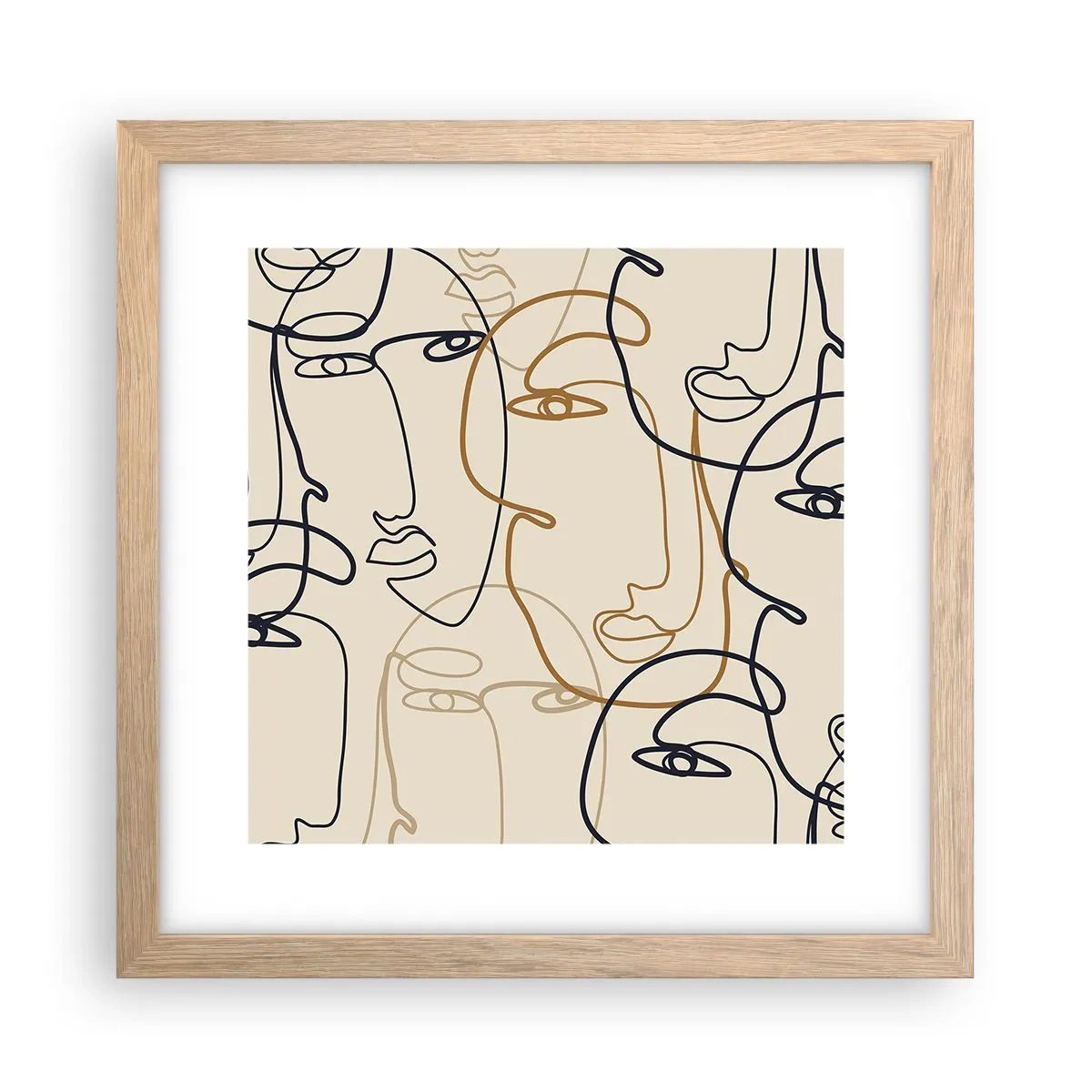 Affisch i ram av ljusek - Mångfaldigad porträtt - 30x30 cm