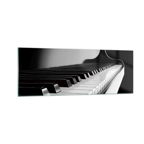 Glastavla - Bild på glas - Harmoni av former och färger - 140x50 cm