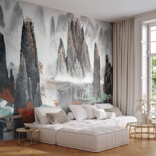 Fototapet Premium Canvas - Mäktiga vakter - Abstraktion, Fantasi, Landskap - 100x70 cm