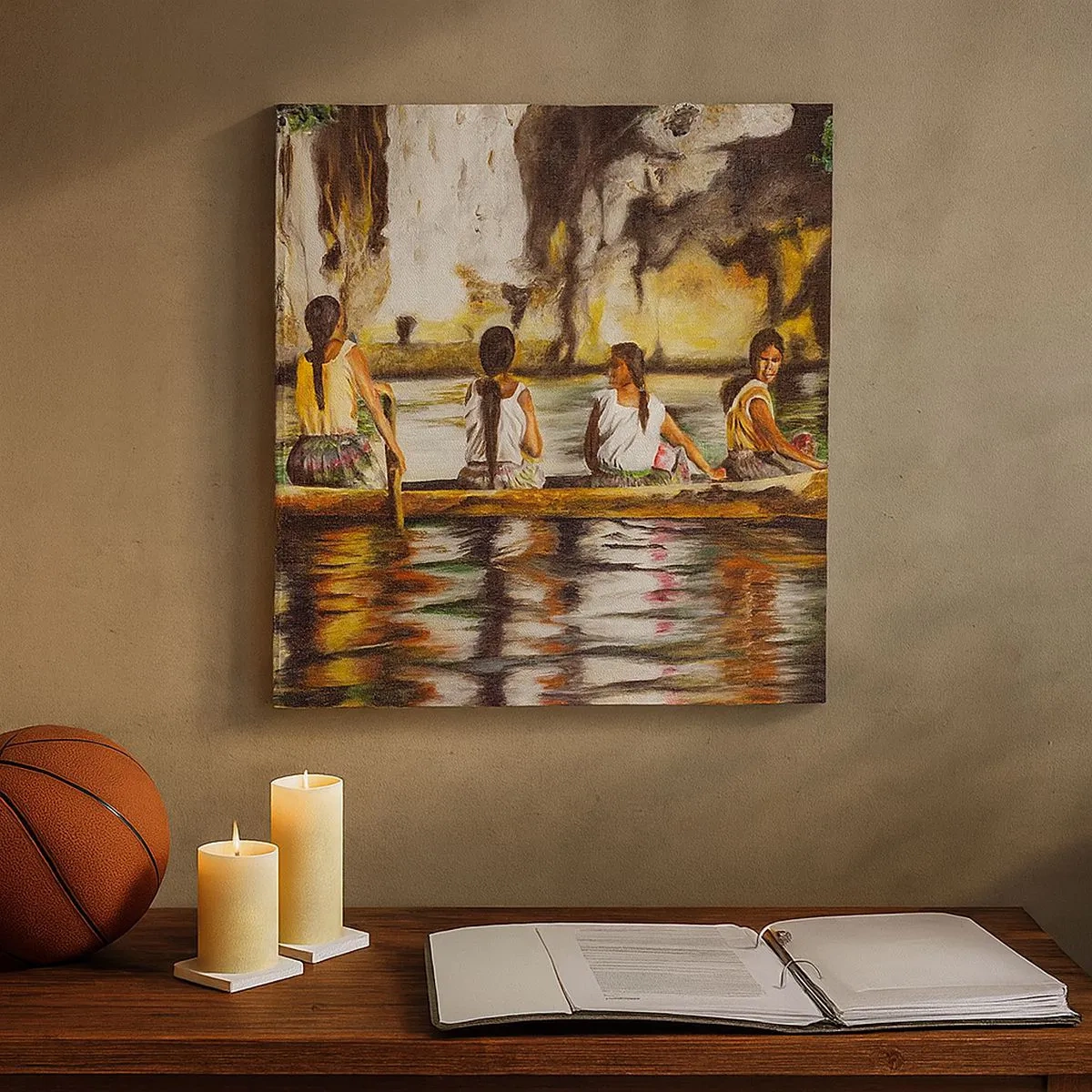 Canvastavla - Bild på duk - I polynesiskt paradis - 30x30 cm