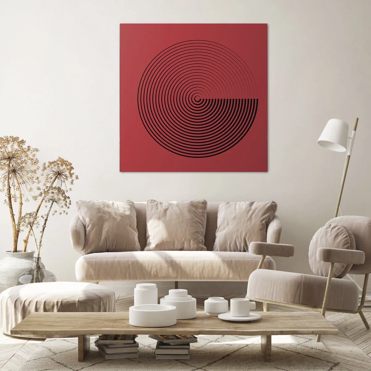 Canvastavla - Bild på duk - Cirkulär rörelse - 60x60 cm