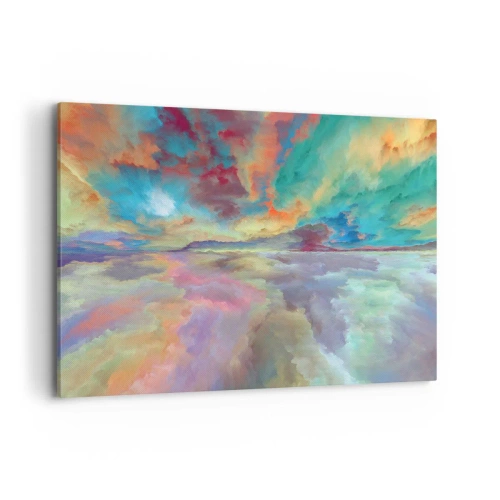 Canvastavla - Bild på duk - Två himlar - 100x70 cm