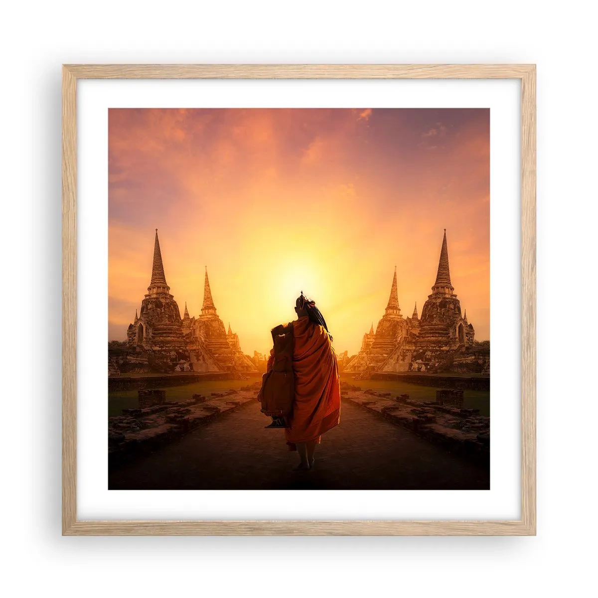 Affisch i ram av ljusek - I lugn genom evigheten - 50x50 cm