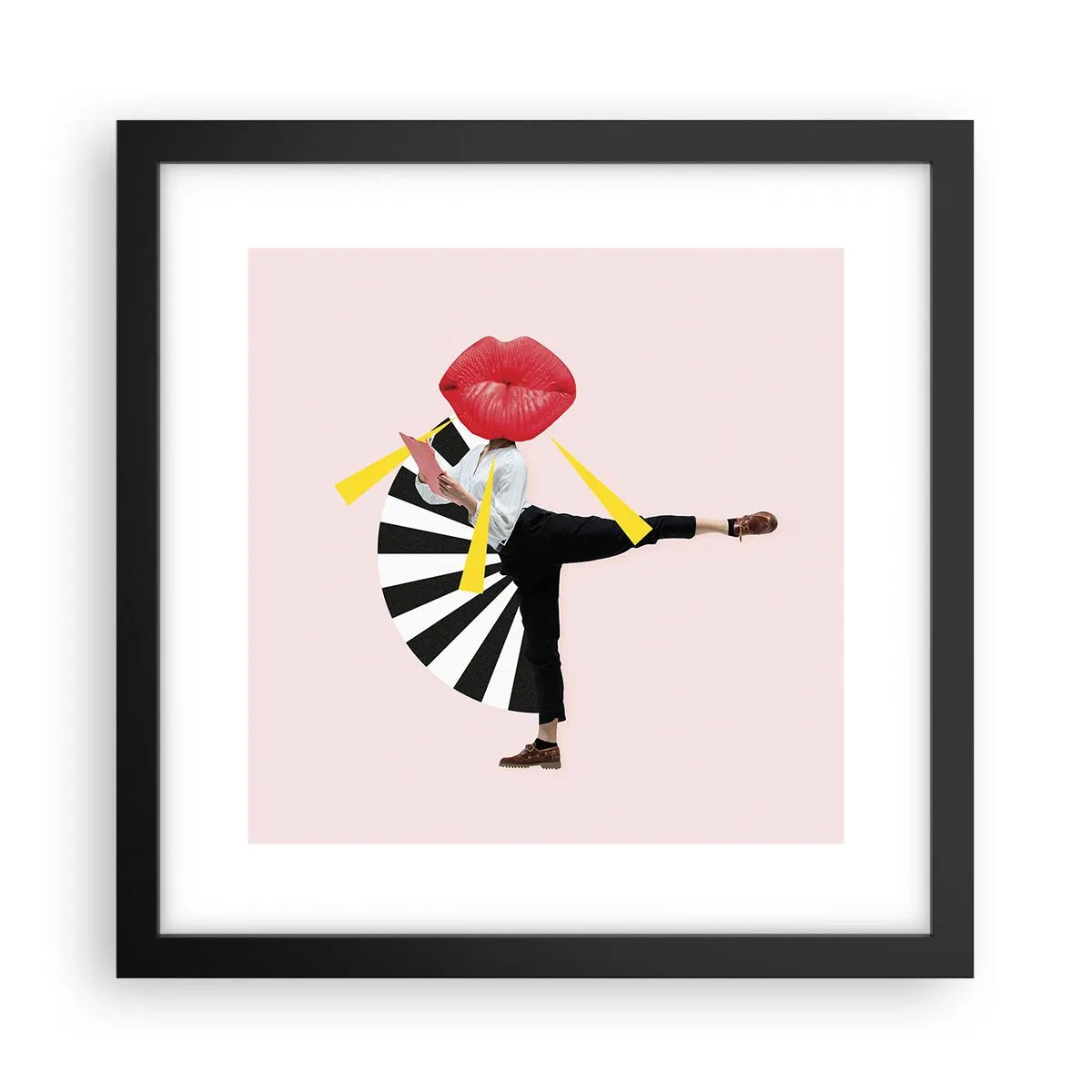 Affisch i svart ram - Surrealistisk pop-art - 30x30 cm
