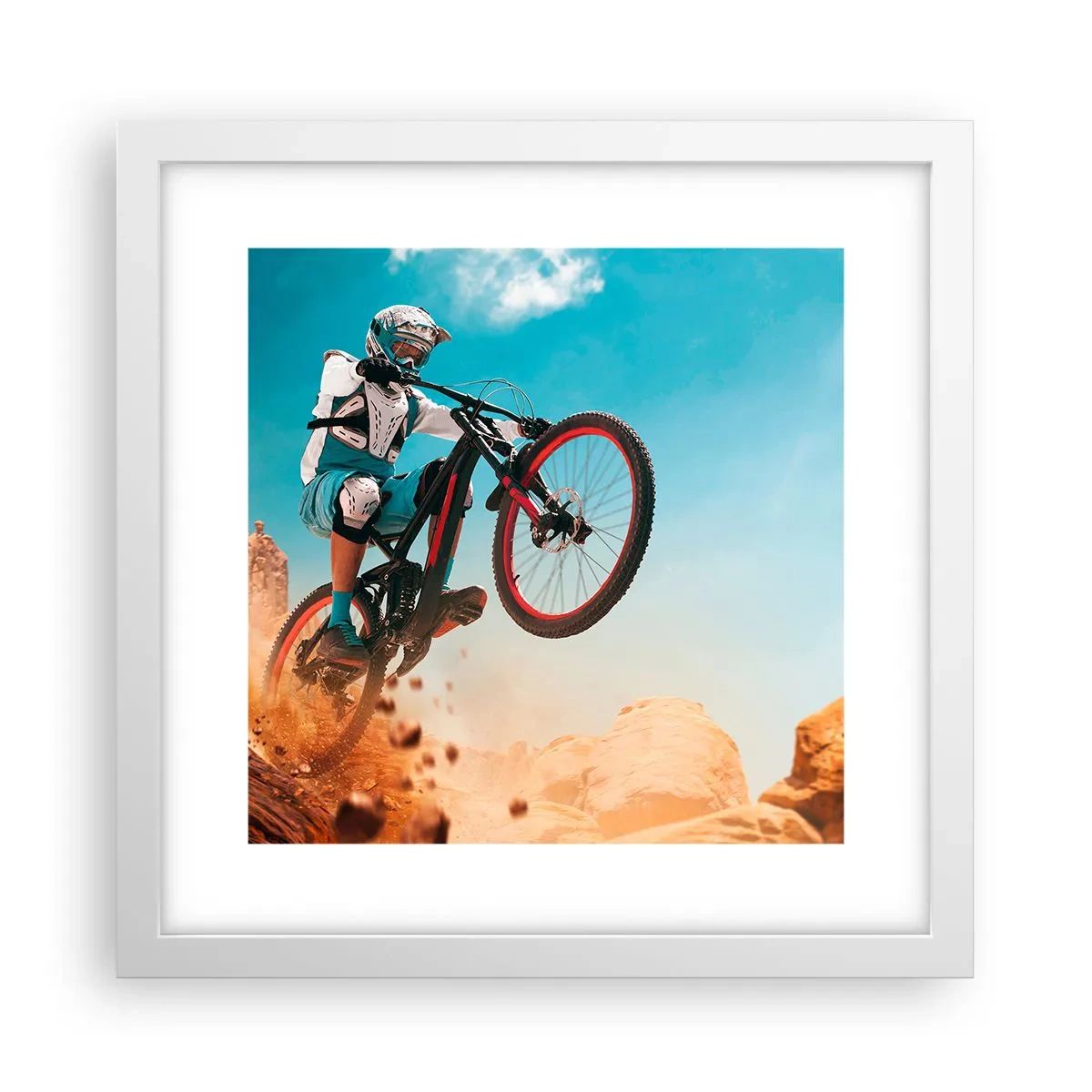 Affisch i vit ram - Cykelgalning - 30x30 cm