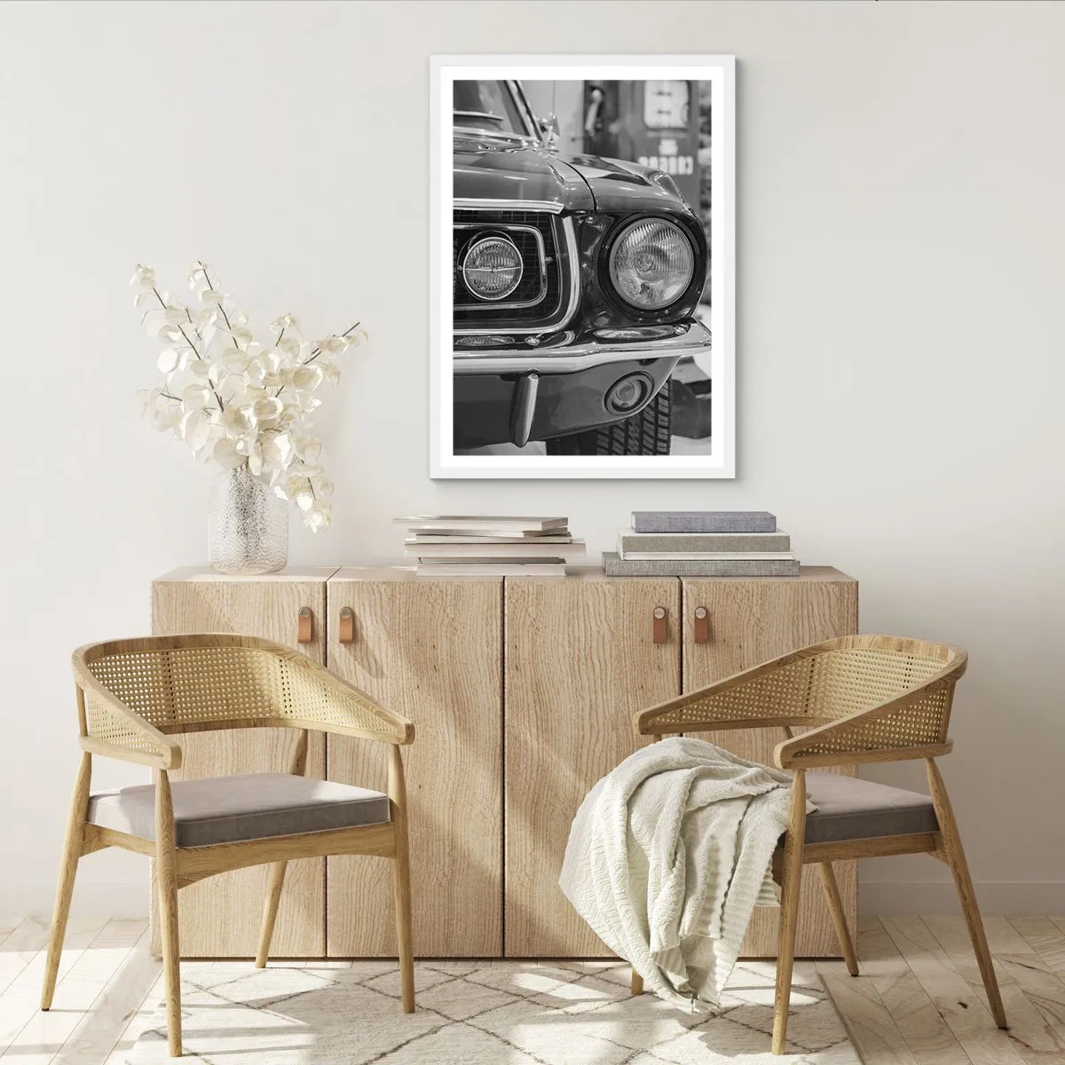 Affisch i vit ram - Kör hårt - 40x50 cm