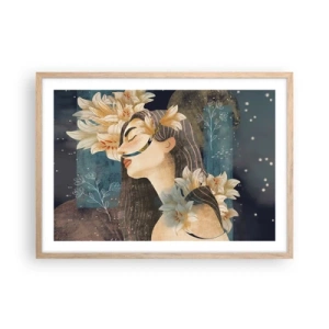 Affisch i ram av ljusek - Sagan om drottning med liljor - 70x50 cm