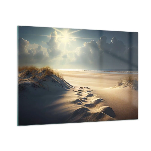 Glastavla - Bild på glas - Lugnande landskap - 100x70 cm