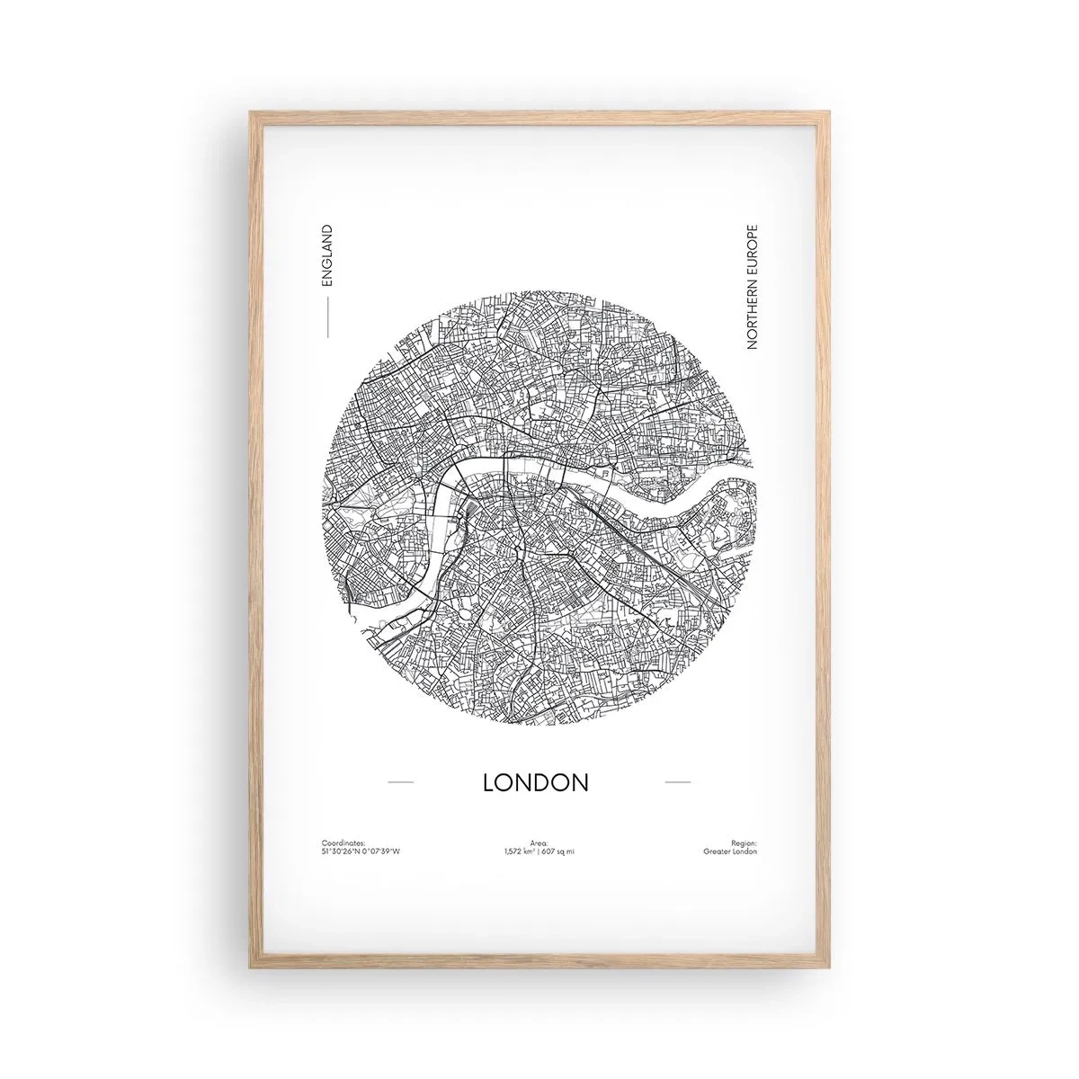 Affisch i ram av ljusek - Londons anatomi - 61x91 cm