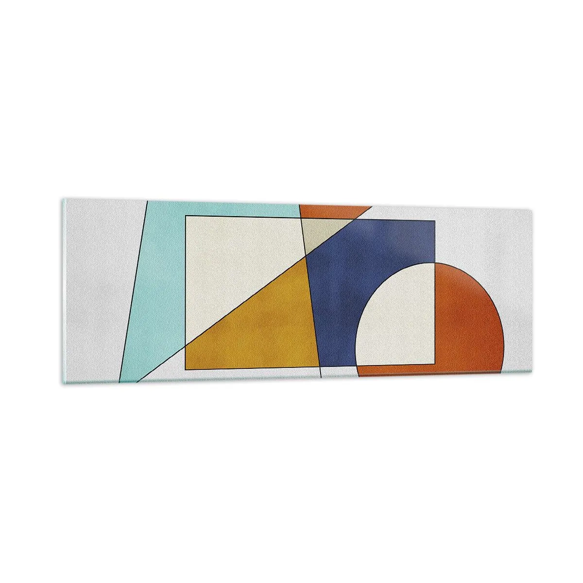 Glastavla - Bild på glas - Abstraktion: modernistiskt nöje - 90x30 cm