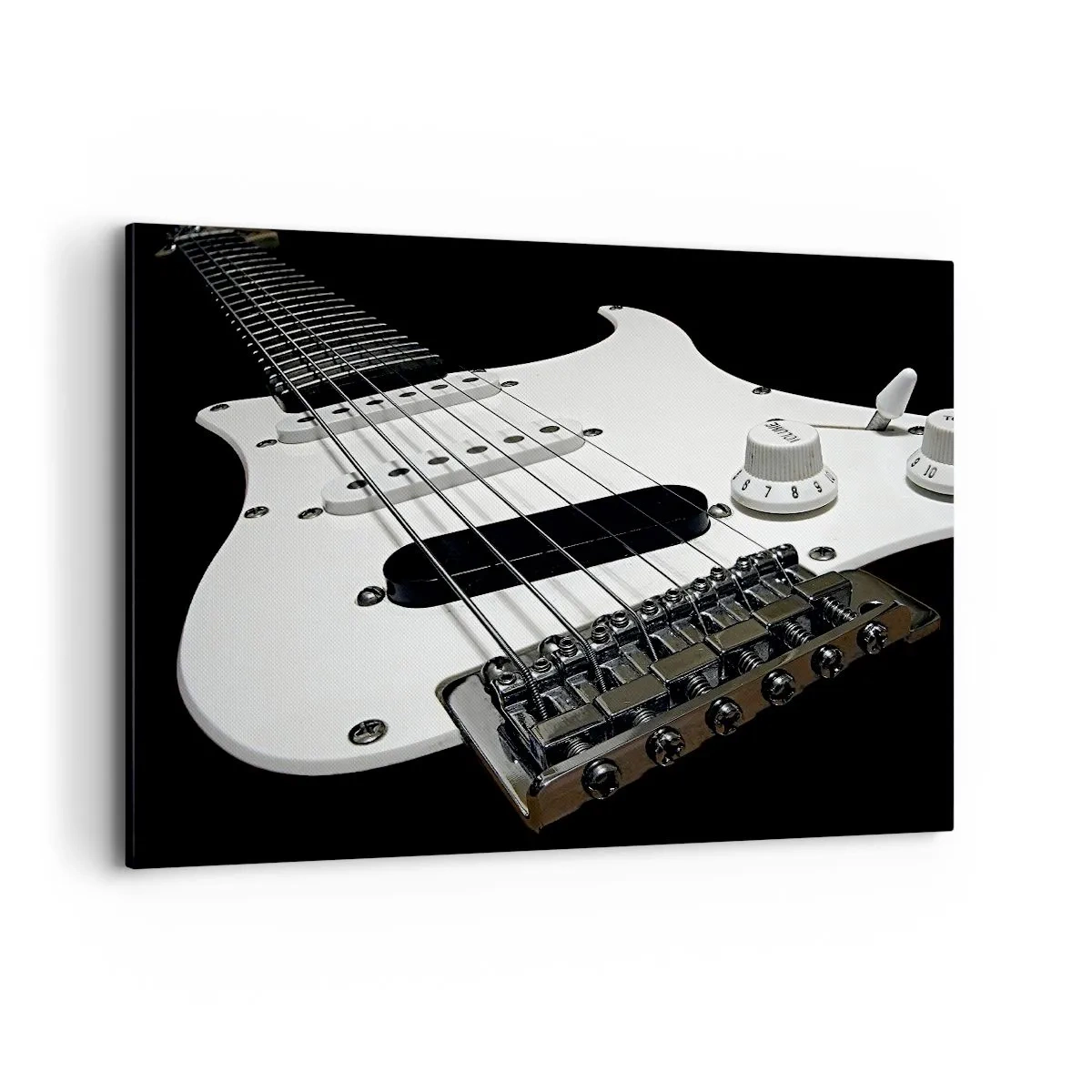 Canvastavla - Bild på duk - Ljud gömt i vitt - 120x80 cm