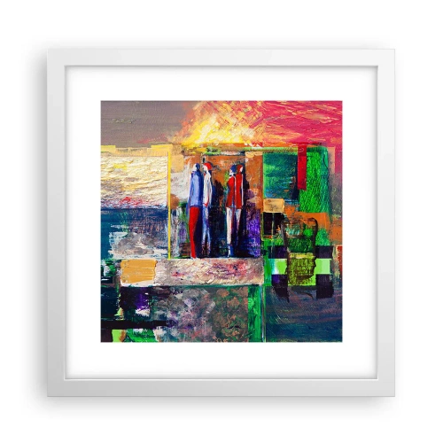 Affisch i vit ram - Relationer och emotioner - 30x30 cm