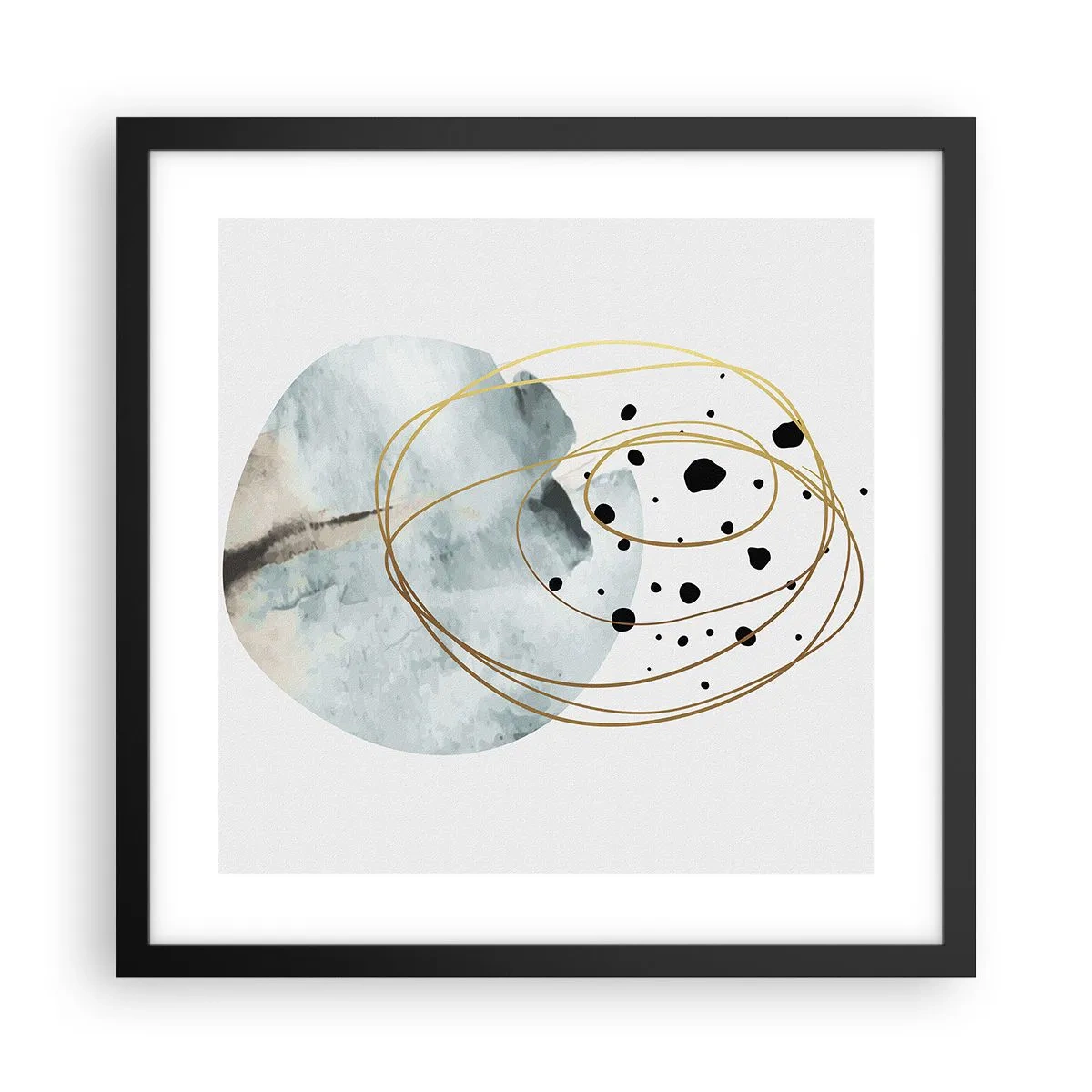 Affisch i svart ram - I rummets famn - 40x40 cm