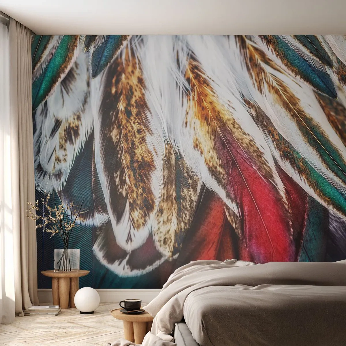 Fototapet Premium Sand - flyghemligheter - Abstraktion, Bit, Boho - 100x70 cm
