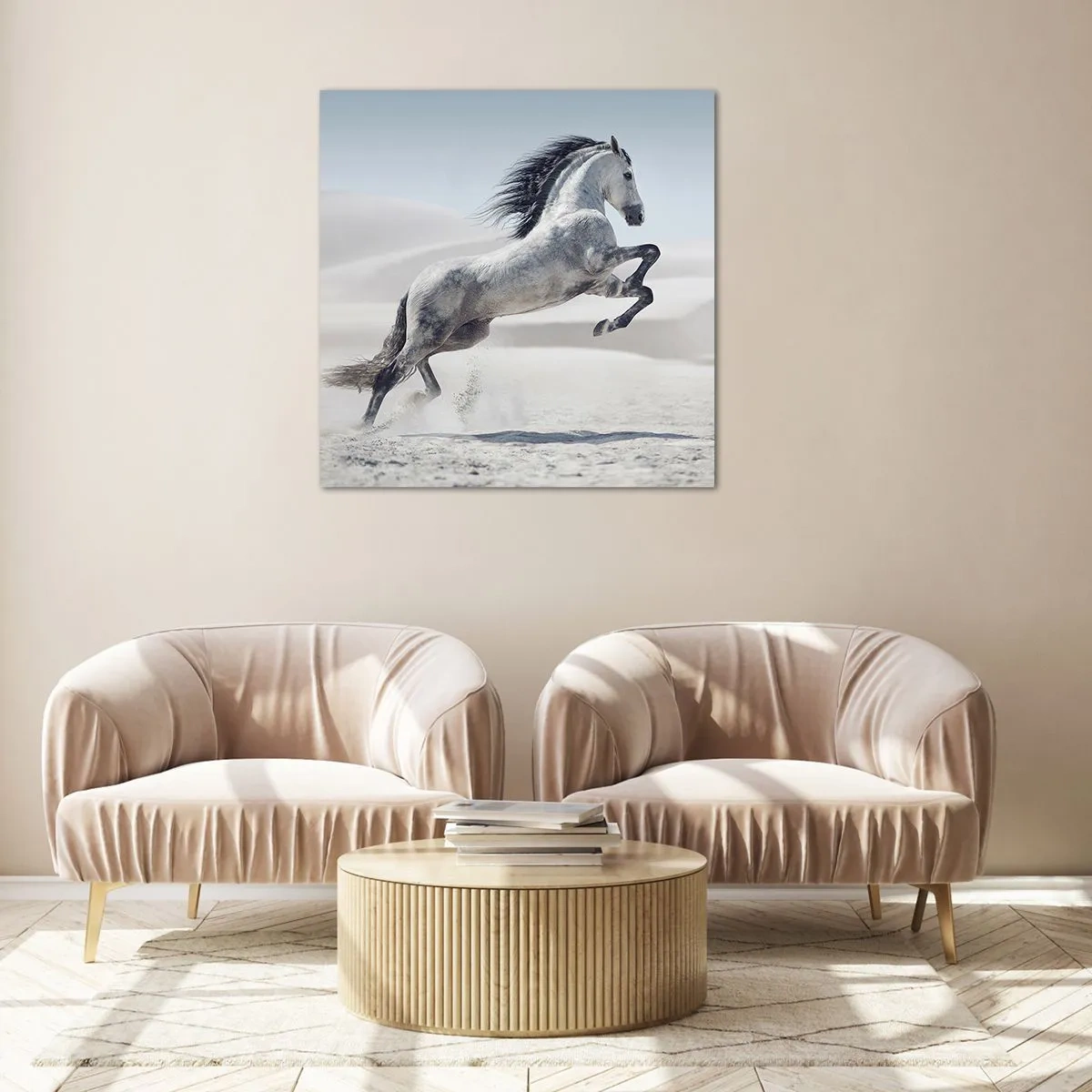 Glastavla - Bild på glas - Arabisk prins - 70x70 cm