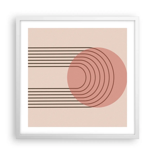 Affisch i vit ram - Ostoppad attraktionskraft - 50x50 cm