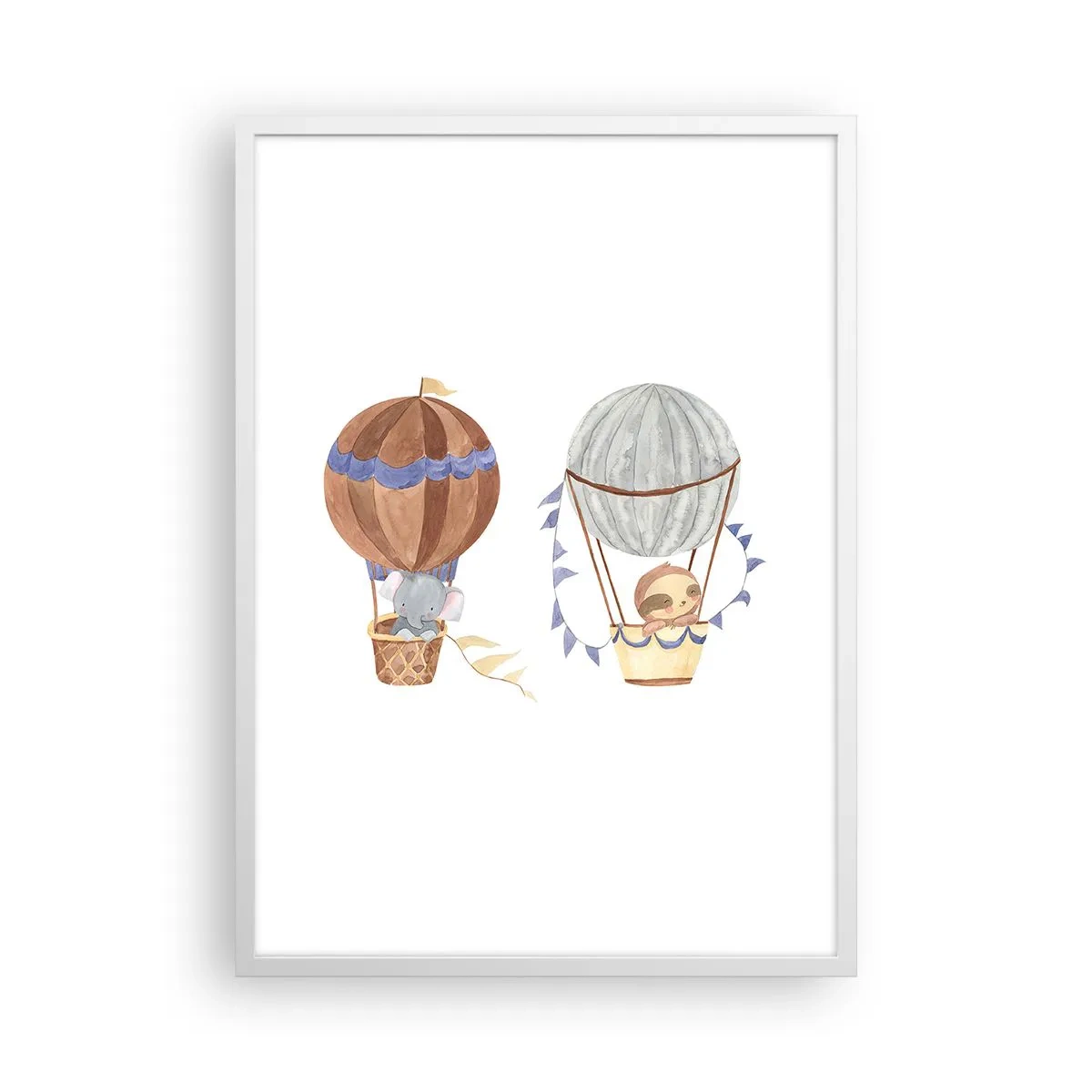 Affisch i vit ram - Vänner på en resa - 50x70 cm