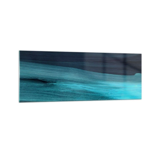 Glastavla - Bild på glas - Flyt med strömmen - 140x50 cm
