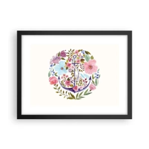 Affisch i svart ram - En seglares goda sömn - 40x30 cm