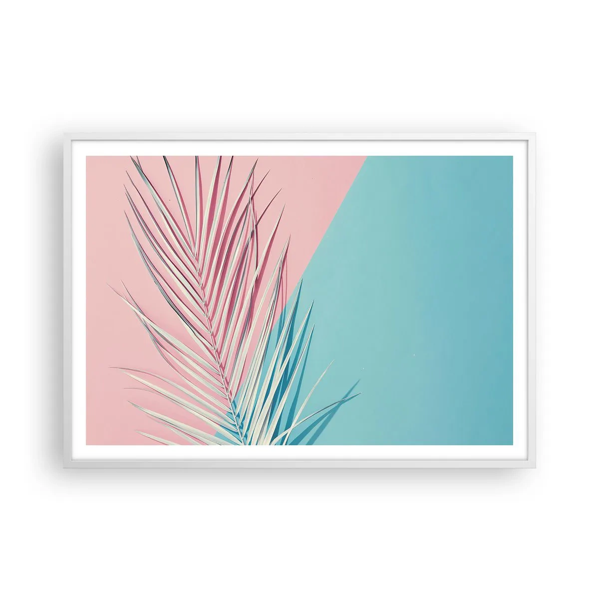 Affisch i vit ram - Tropisk impression - 100x70 cm