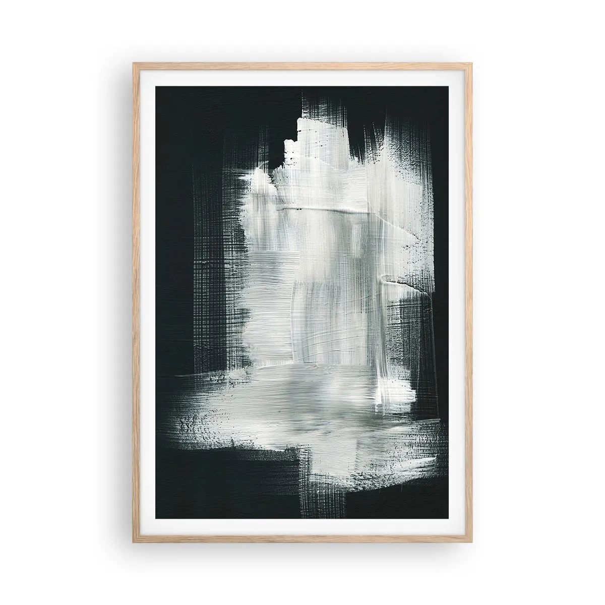 Affisch i ram av ljusek - Vävd av det vertikala och horisontella - 70x100 cm