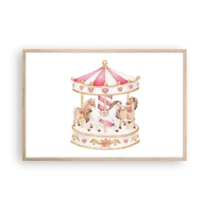 Affisch i ram av ljusek - Barndomens ljuva värld - 91x61 cm