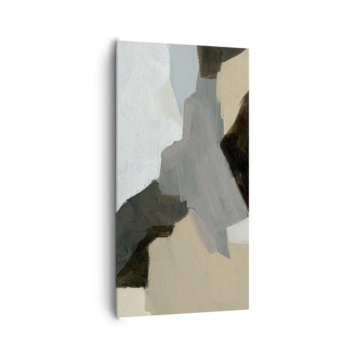 Canvastavla - Bild på duk - Abstraktion: avgrening av det gråa - 65x120 cm