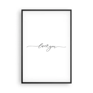 Affisch i svart ram - Svart på vitt - 61x91 cm