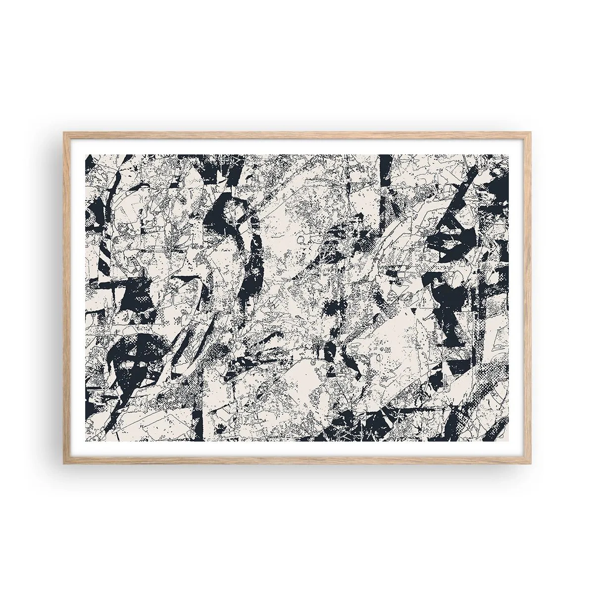 Affisch i ram av ljusek - Motsatsernas interpenetration - 100x70 cm