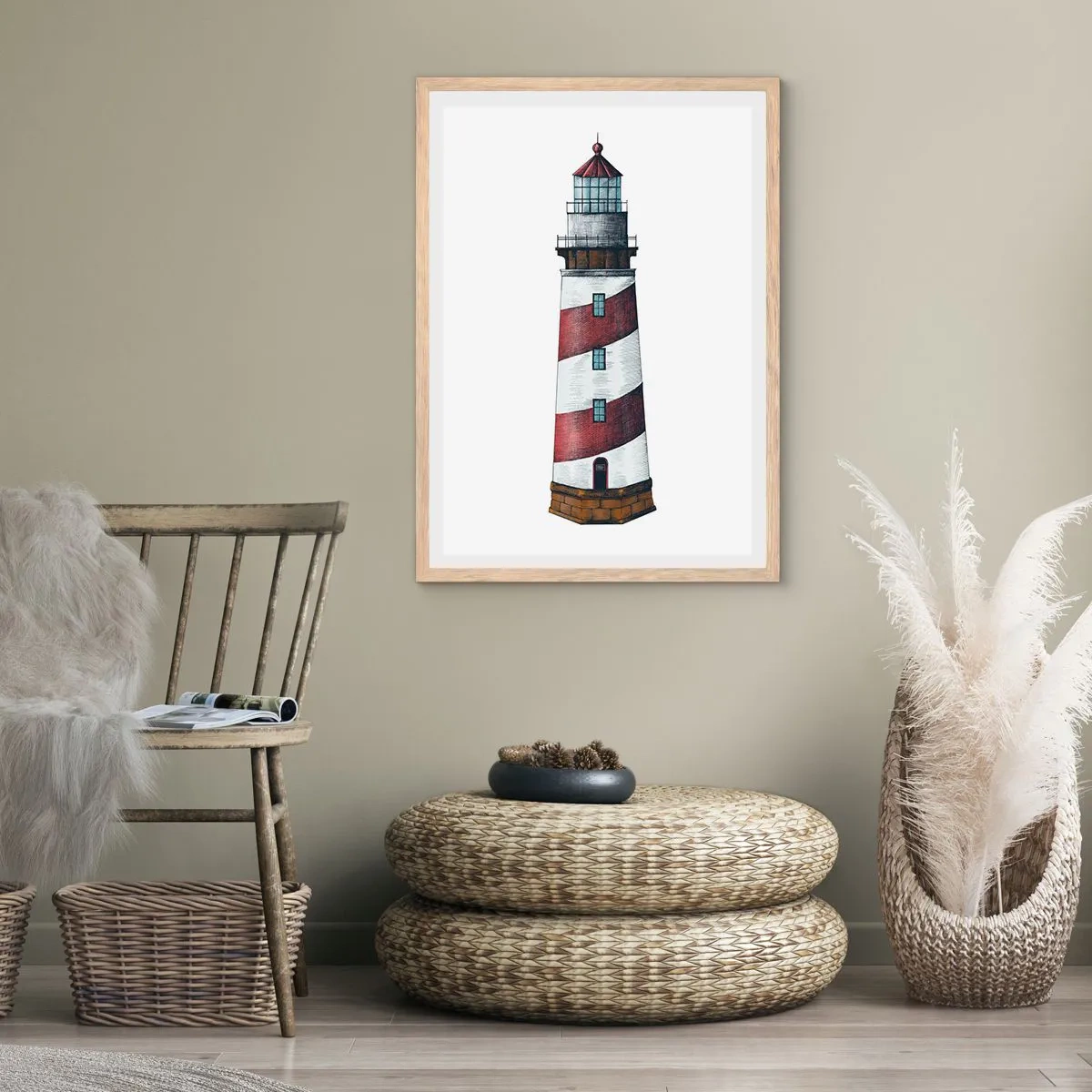 Affisch i ram av ljusek - Alltid på sin vakt - 50x70 cm